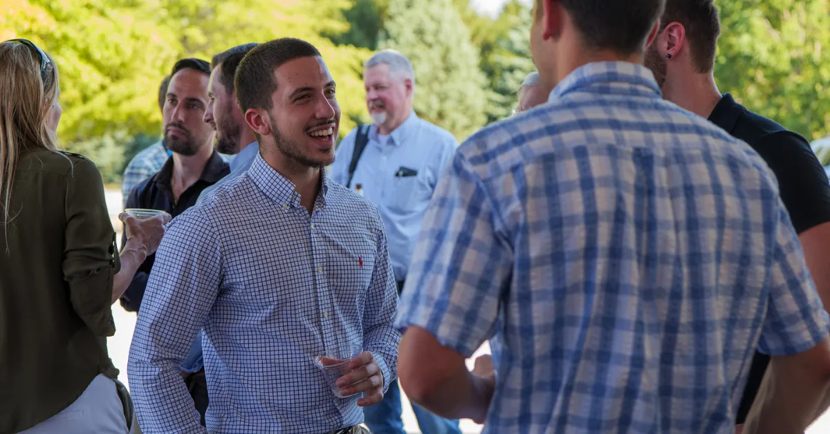 young professionals having a conversation